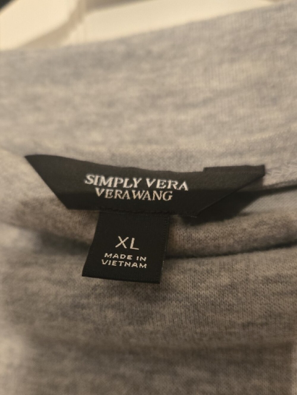 Simply Vera Vera Wang Light Gray Mock Neck Tie-Hem Sweater XL - Picture 3 of 4